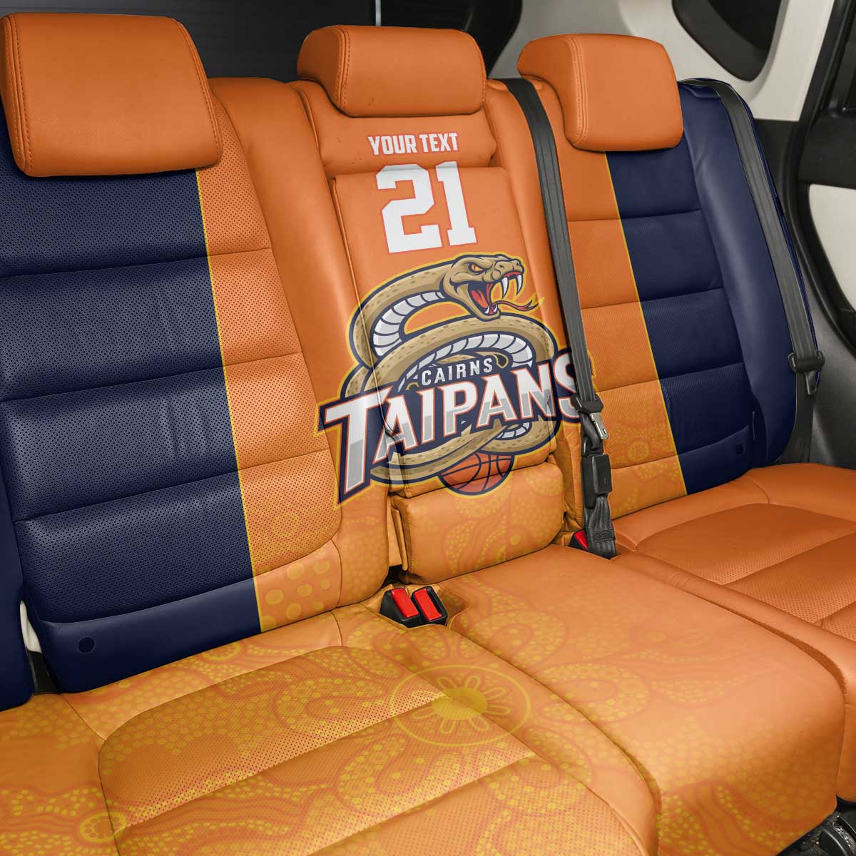 Basketball Custom Cairns Back Car Seat Cover Simple Australian Dot Art - Aussie Hoodie