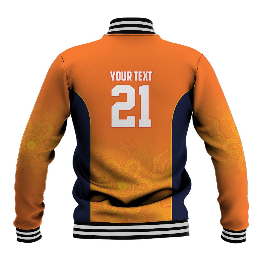 Basketball Custom Cairns Baseball Jacket Simple Australian Dot Art - Aussie Hoodie