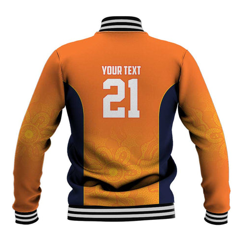 Basketball Custom Cairns Baseball Jacket Simple Australian Dot Art - Aussie Hoodie