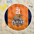 Basketball Custom Cairns Beach Blanket Simple Australian Dot Art - Aussie Hoodie