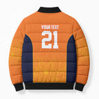 Basketball Custom Cairns Bomber Puffer Jacket Simple Australian Dot Art - Aussie Hoodie
