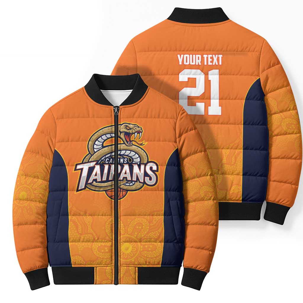 Basketball Custom Cairns Bomber Puffer Jacket Simple Australian Dot Art - Aussie Hoodie