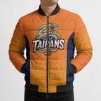 Basketball Custom Cairns Bomber Puffer Jacket Simple Australian Dot Art - Aussie Hoodie