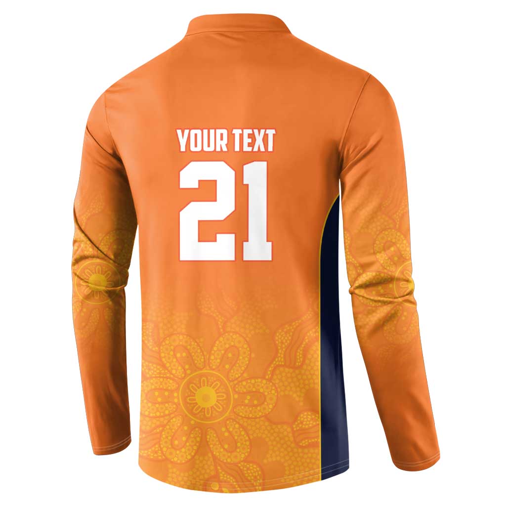 Basketball Custom Cairns Button Sweatshirt Simple Australian Dot Art - Aussie Hoodie