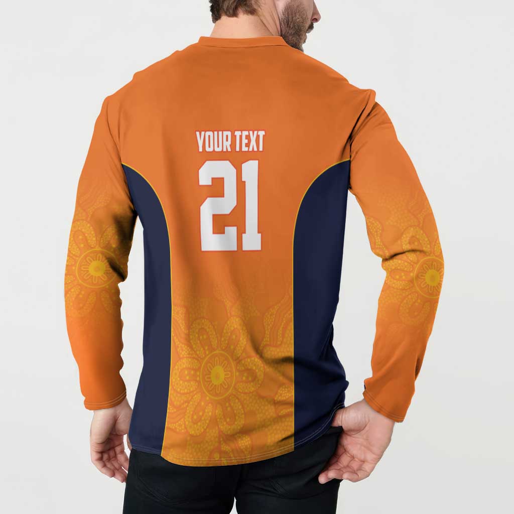 Basketball Custom Cairns Button Sweatshirt Simple Australian Dot Art - Aussie Hoodie
