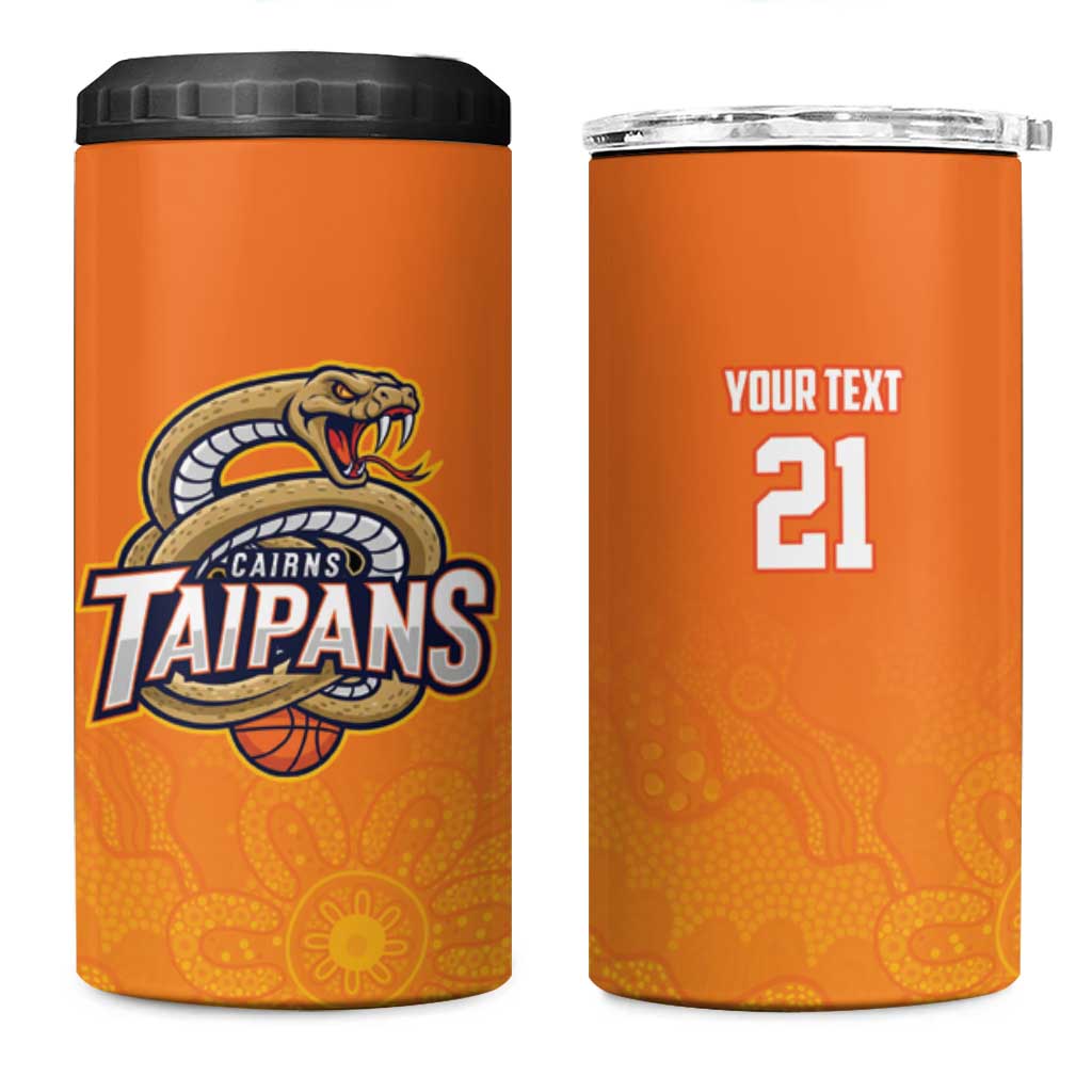 Basketball Custom Cairns 4 in 1 Can Cooler Tumbler Simple Australian Dot Art - Aussie Hoodie