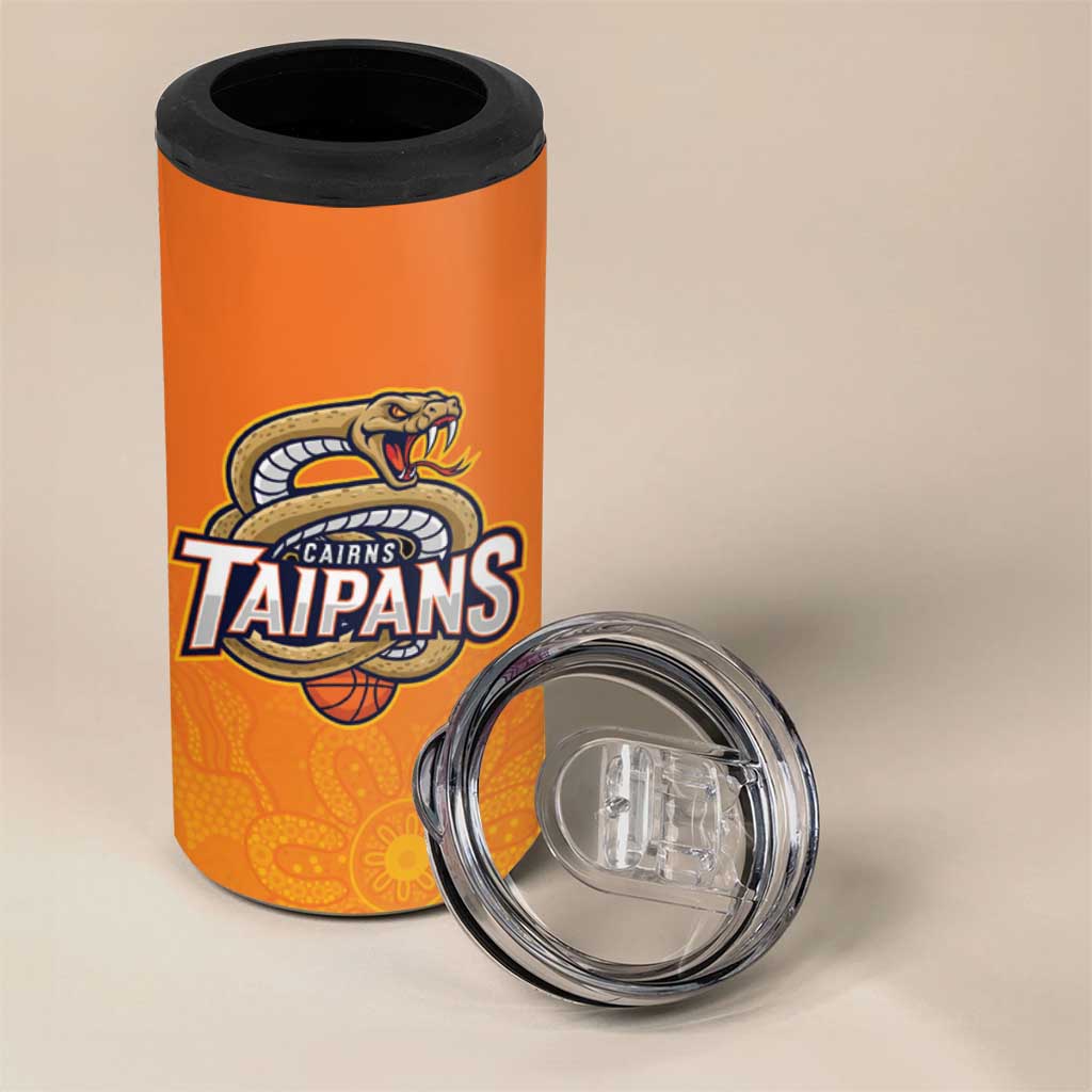 Basketball Custom Cairns 4 in 1 Can Cooler Tumbler Simple Australian Dot Art - Aussie Hoodie