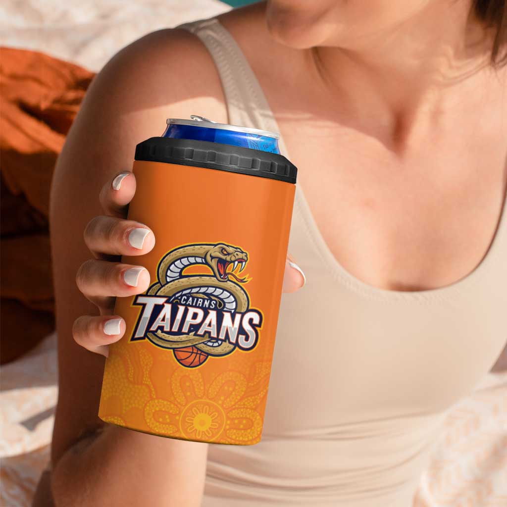 Basketball Custom Cairns 4 in 1 Can Cooler Tumbler Simple Australian Dot Art - Aussie Hoodie