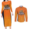 Basketball Custom Cairns Couples Matching Long Sleeve Bodycon Dress and Long Sleeve Button Shirt Simple Australian Dot Art - Aussie Hoodie