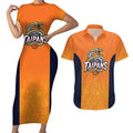 Basketball Custom Cairns Couples Matching Short Sleeve Bodycon Dress and Hawaiian Shirt Simple Australian Dot Art - Aussie Hoodie