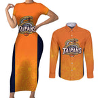 Basketball Custom Cairns Couples Matching Short Sleeve Bodycon Dress and Long Sleeve Button Shirt Simple Australian Dot Art - Aussie Hoodie