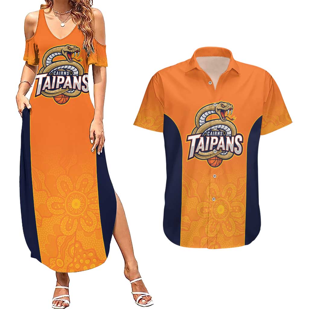 Basketball Custom Cairns Couples Matching Summer Maxi Dress and Hawaiian Shirt Simple Australian Dot Art - Aussie Hoodie