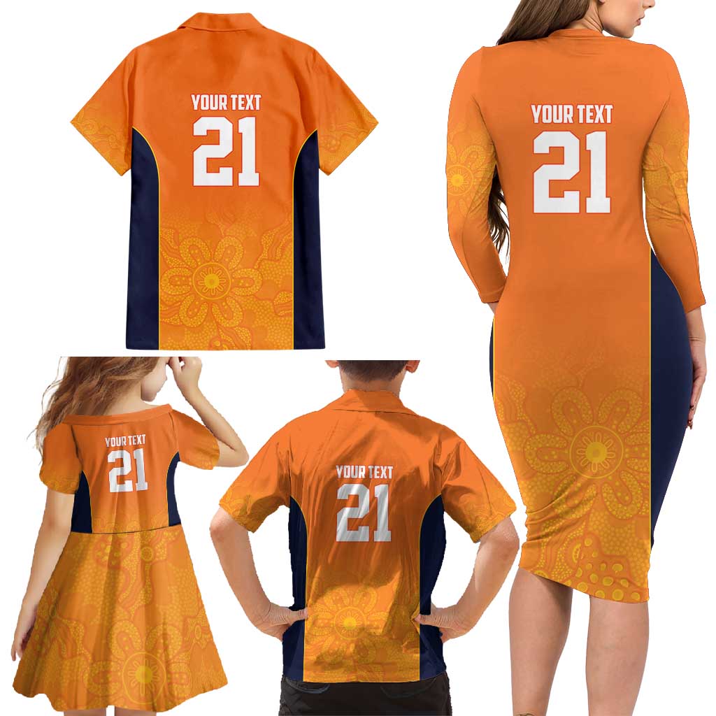 Basketball Custom Cairns Family Matching Long Sleeve Bodycon Dress and Hawaiian Shirt Simple Australian Dot Art - Aussie Hoodie