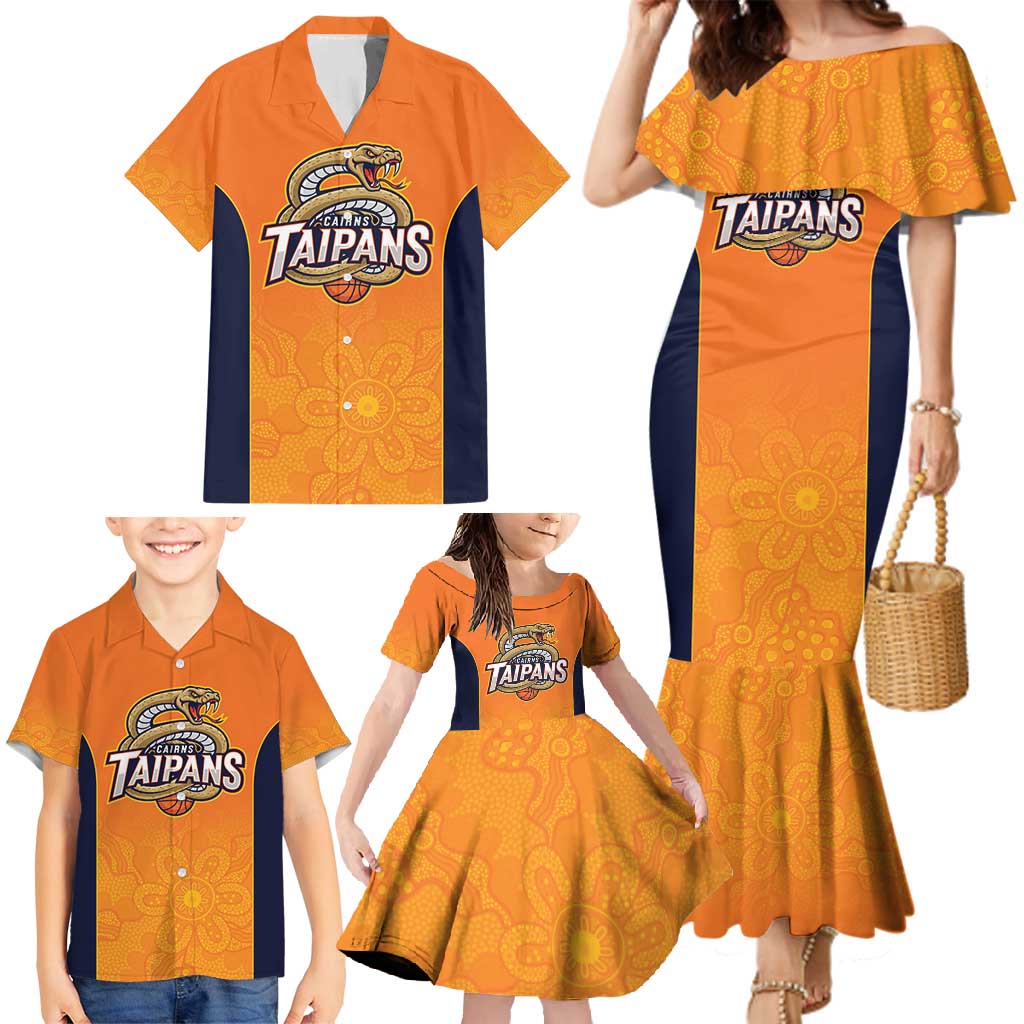 Basketball Custom Cairns Family Matching Mermaid Dress and Hawaiian Shirt Simple Australian Dot Art - Aussie Hoodie