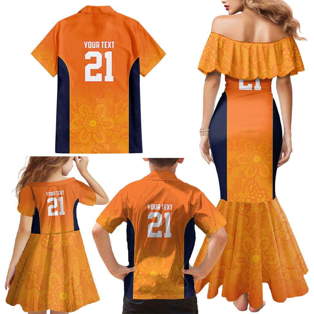 Basketball Custom Cairns Family Matching Mermaid Dress and Hawaiian Shirt Simple Australian Dot Art - Aussie Hoodie
