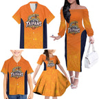 Basketball Custom Cairns Family Matching Off The Shoulder Long Sleeve Dress and Hawaiian Shirt Simple Australian Dot Art - Aussie Hoodie