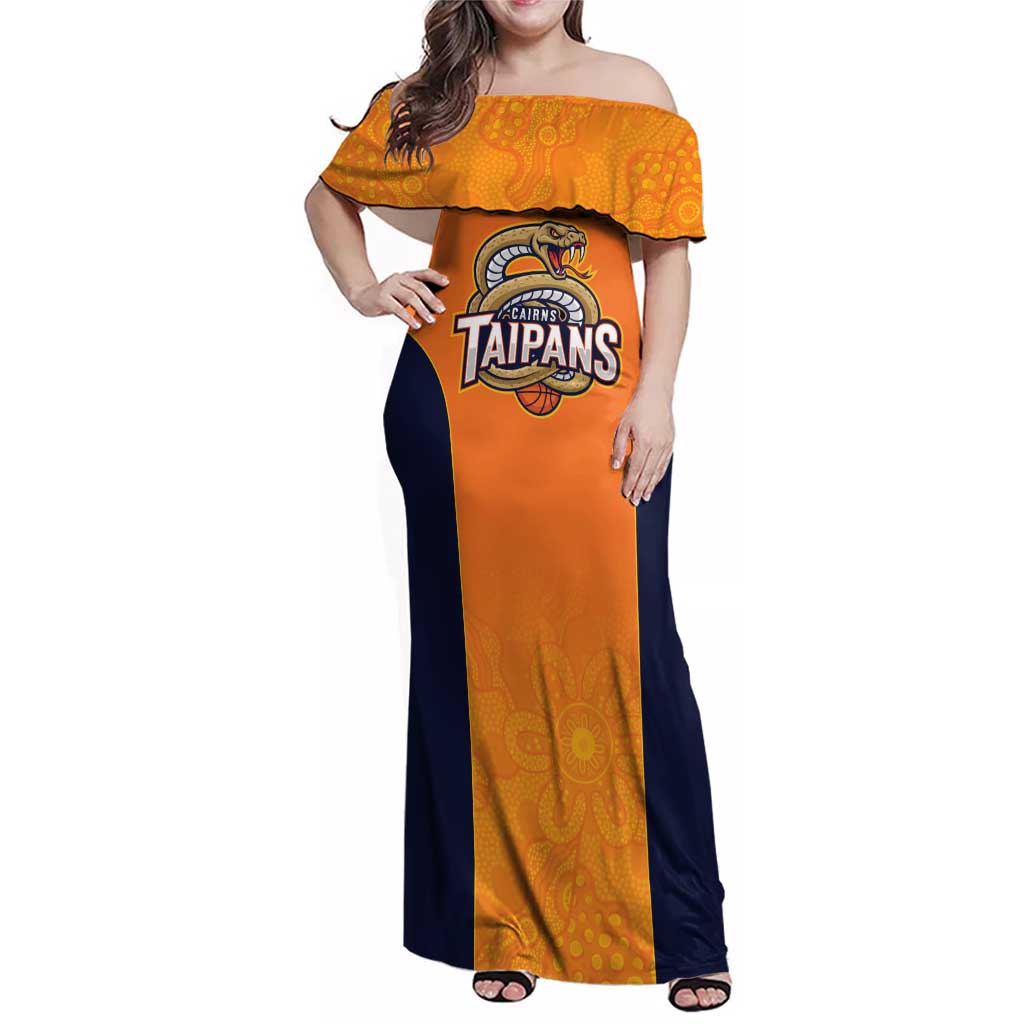 Basketball Custom Cairns Family Matching Off Shoulder Maxi Dress and Hawaiian Shirt Simple Australian Dot Art - Aussie Hoodie