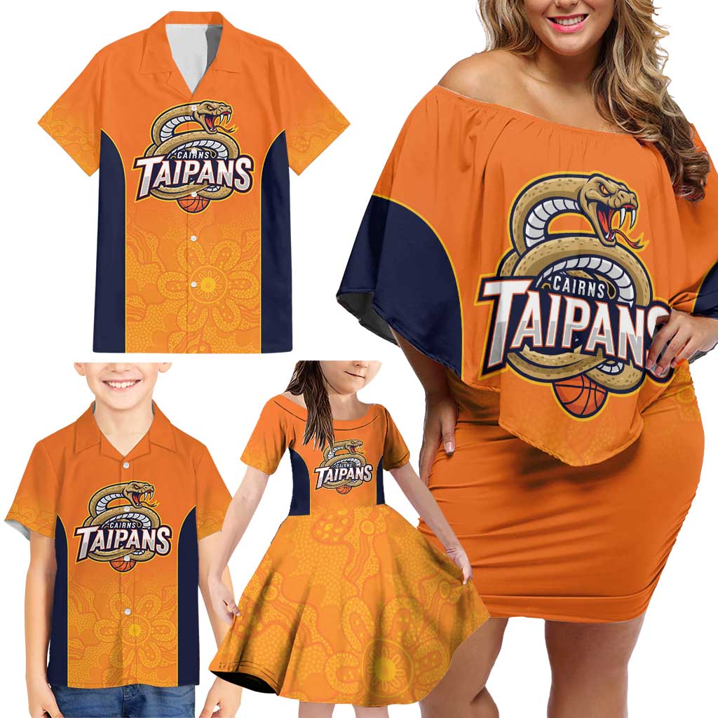 Basketball Custom Cairns Family Matching Off Shoulder Short Dress and Hawaiian Shirt Simple Australian Dot Art - Aussie Hoodie