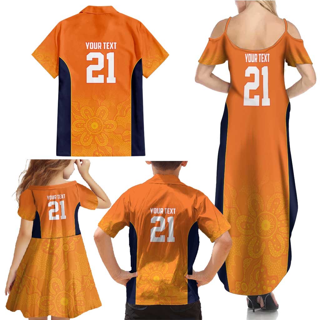 Basketball Custom Cairns Family Matching Summer Maxi Dress and Hawaiian Shirt Simple Australian Dot Art - Aussie Hoodie