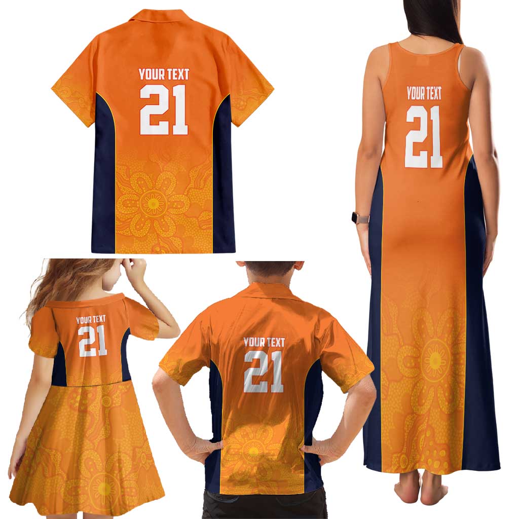 Basketball Custom Cairns Family Matching Tank Maxi Dress and Hawaiian Shirt Simple Australian Dot Art - Aussie Hoodie