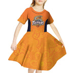 Basketball Custom Cairns Kid Short Sleeve Dress Simple Australian Dot Art - Aussie Hoodie