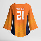 Basketball Custom Cairns Kimono Sleeve Blouse Simple Australian Dot Art - Aussie Hoodie