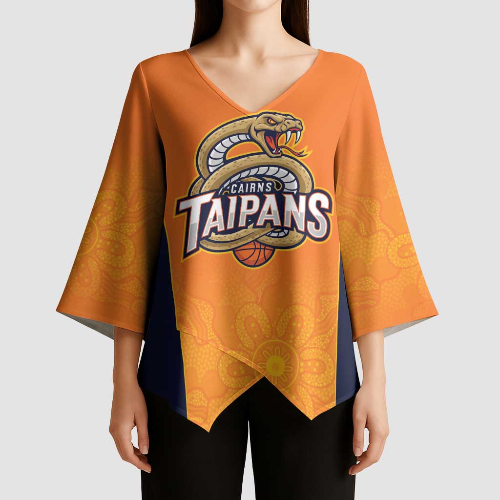 Basketball Custom Cairns Kimono Sleeve Blouse Simple Australian Dot Art - Aussie Hoodie