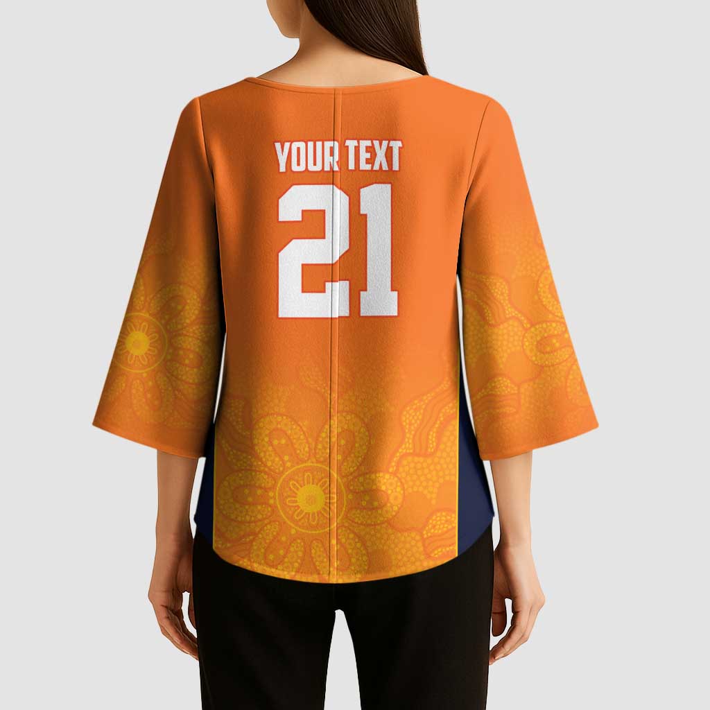 Basketball Custom Cairns Kimono Sleeve Blouse Simple Australian Dot Art - Aussie Hoodie