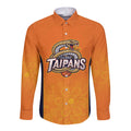 Basketball Custom Cairns Long Sleeve Button Shirt Simple Australian Dot Art - Aussie Hoodie