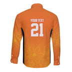 Basketball Custom Cairns Long Sleeve Button Shirt Simple Australian Dot Art - Aussie Hoodie