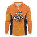 Basketball Custom Cairns Long Sleeve Polo Shirt Simple Australian Dot Art - Aussie Hoodie