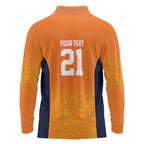 Basketball Custom Cairns Long Sleeve Polo Shirt Simple Australian Dot Art - Aussie Hoodie