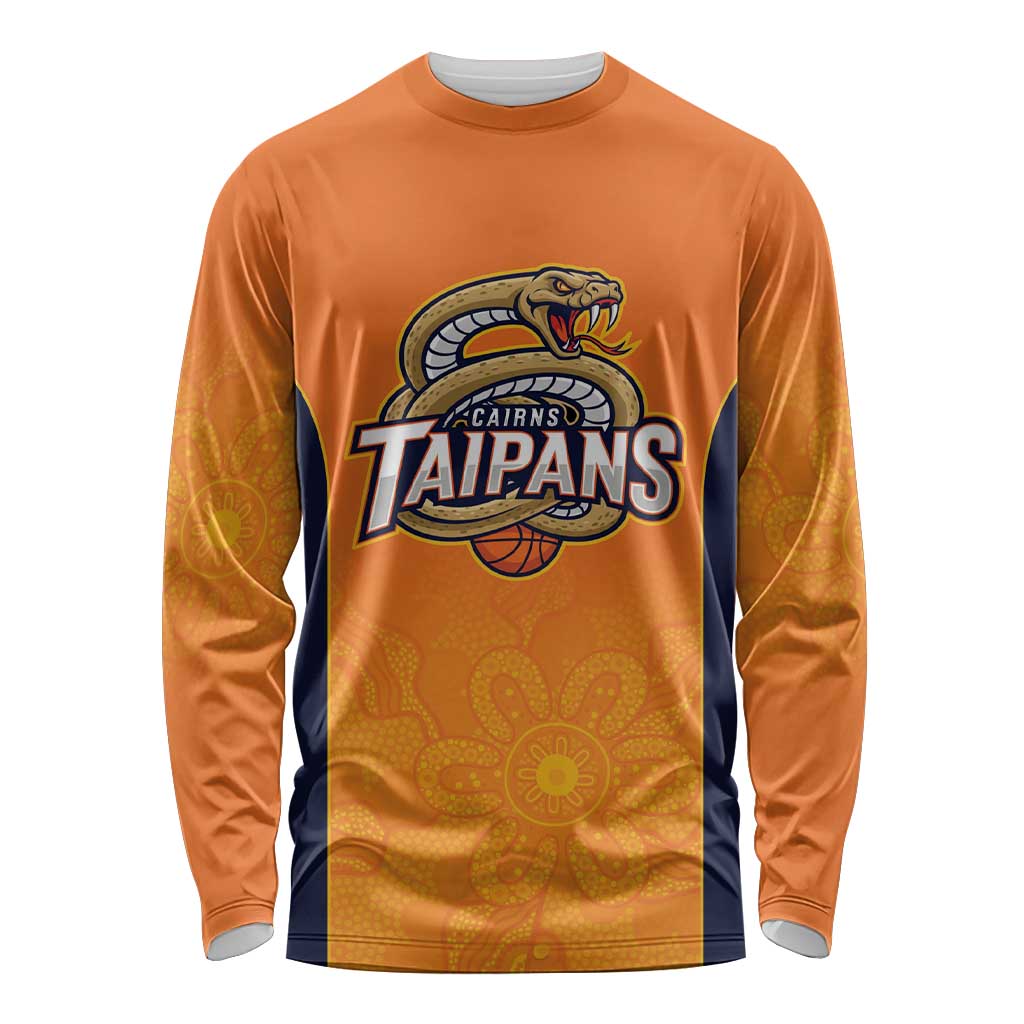 Basketball Custom Cairns Long Sleeve Shirt Simple Australian Dot Art - Aussie Hoodie