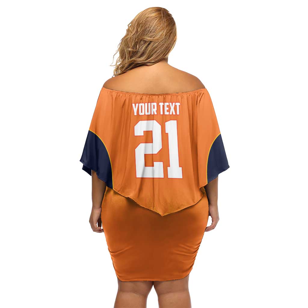 Basketball Custom Cairns Off Shoulder Short Dress Simple Australian Dot Art - Aussie Hoodie