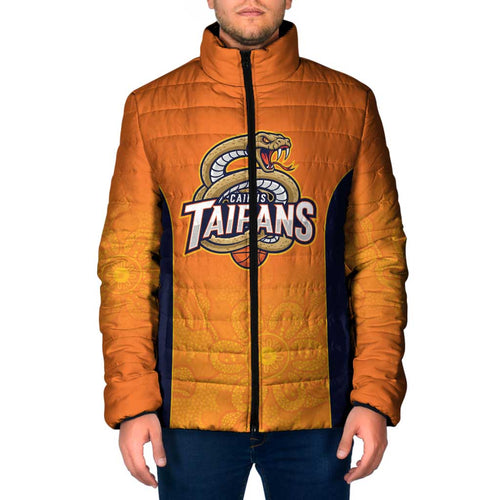 Basketball Custom Cairns Padded Jacket Simple Australian Dot Art - Aussie Hoodie