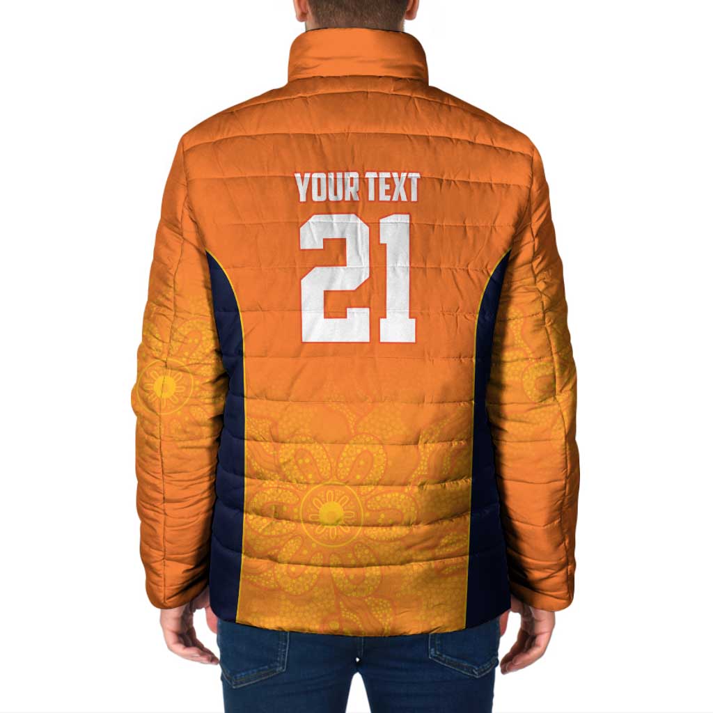 Basketball Custom Cairns Padded Jacket Simple Australian Dot Art - Aussie Hoodie