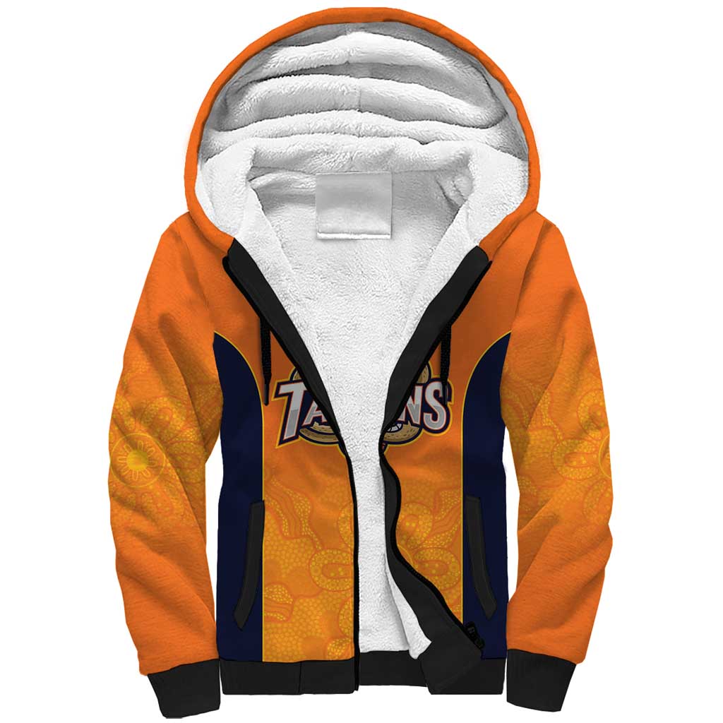 Basketball Custom Cairns Sherpa Hoodie Simple Australian Dot Art - Aussie Hoodie