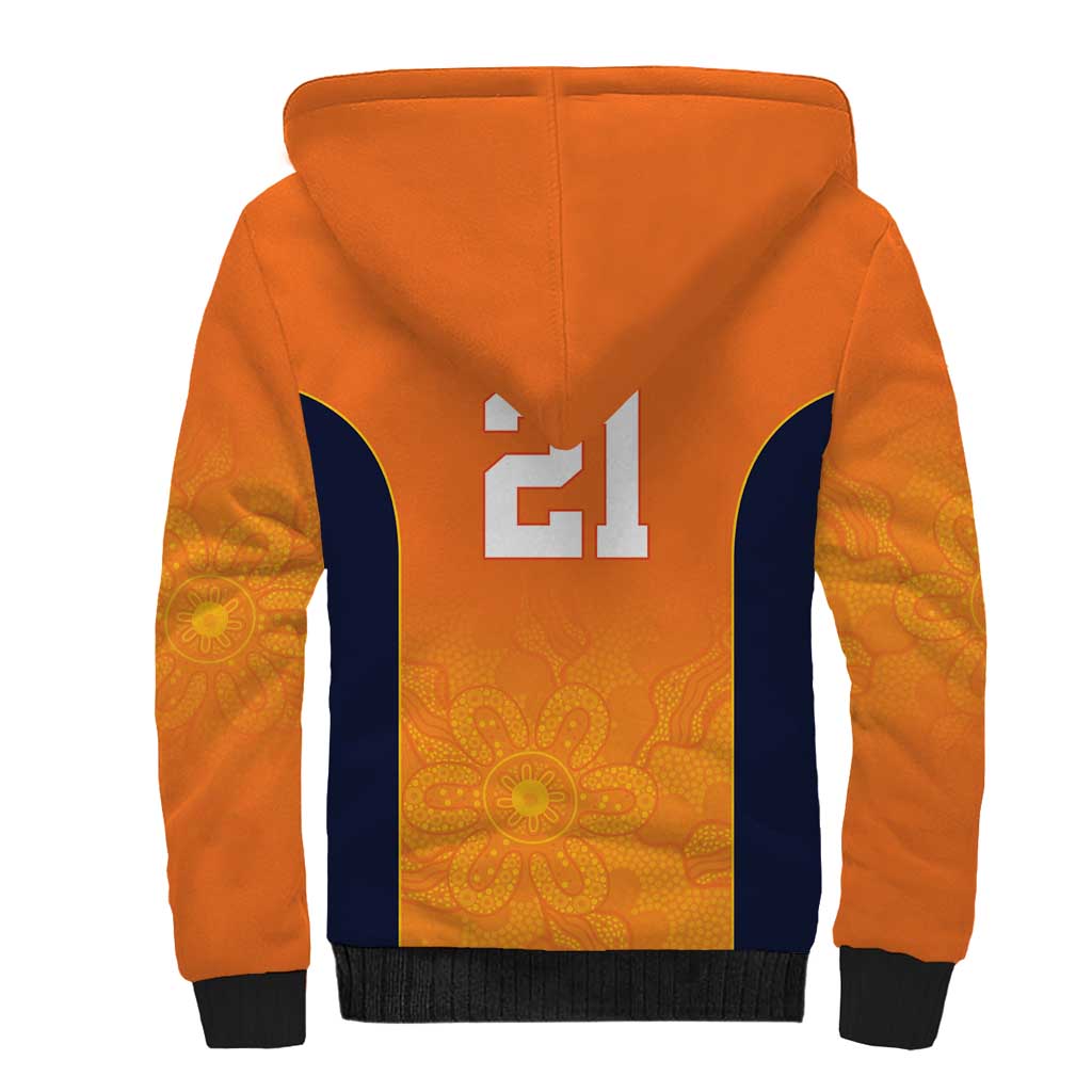 Basketball Custom Cairns Sherpa Hoodie Simple Australian Dot Art - Aussie Hoodie