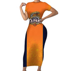 Basketball Custom Cairns Short Sleeve Bodycon Dress Simple Australian Dot Art - Aussie Hoodie