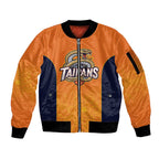 Basketball Custom Cairns Sleeve Zip Bomber Jacket Simple Australian Dot Art - Aussie Hoodie