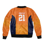Basketball Custom Cairns Sleeve Zip Bomber Jacket Simple Australian Dot Art - Aussie Hoodie