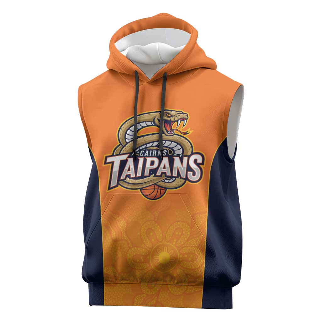 Basketball Custom Cairns Sleeveless Hoodie Simple Australian Dot Art - Aussie Hoodie