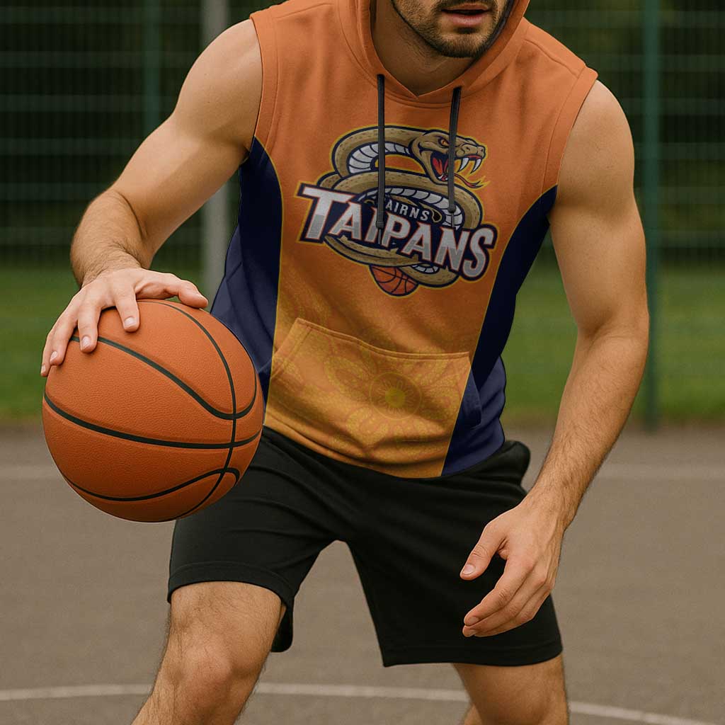 Basketball Custom Cairns Sleeveless Hoodie Simple Australian Dot Art - Aussie Hoodie