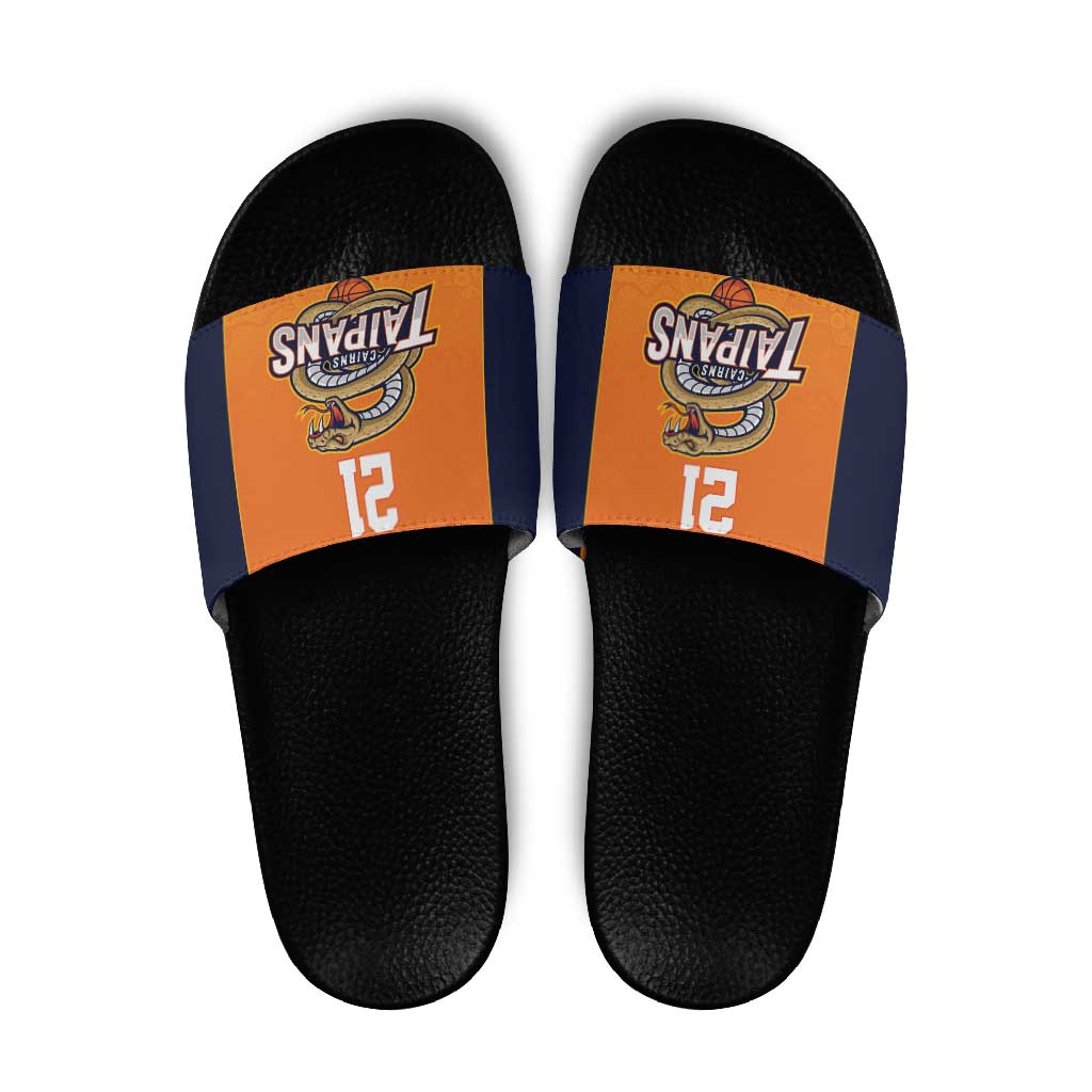 Basketball Custom Cairns Slide Sandals Simple Australian Dot Art - Aussie Hoodie