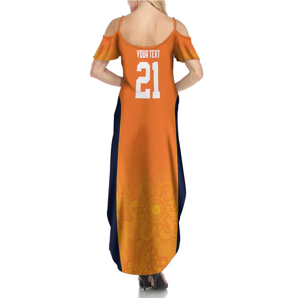 Basketball Custom Cairns Summer Maxi Dress Simple Australian Dot Art - Aussie Hoodie
