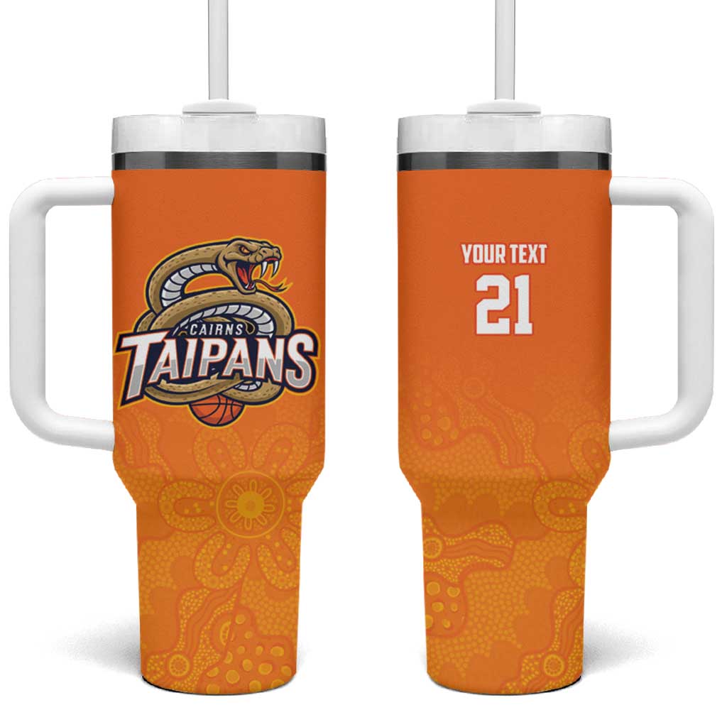 Basketball Custom Cairns Tumbler With Handle Simple Australian Dot Art - Aussie Hoodie