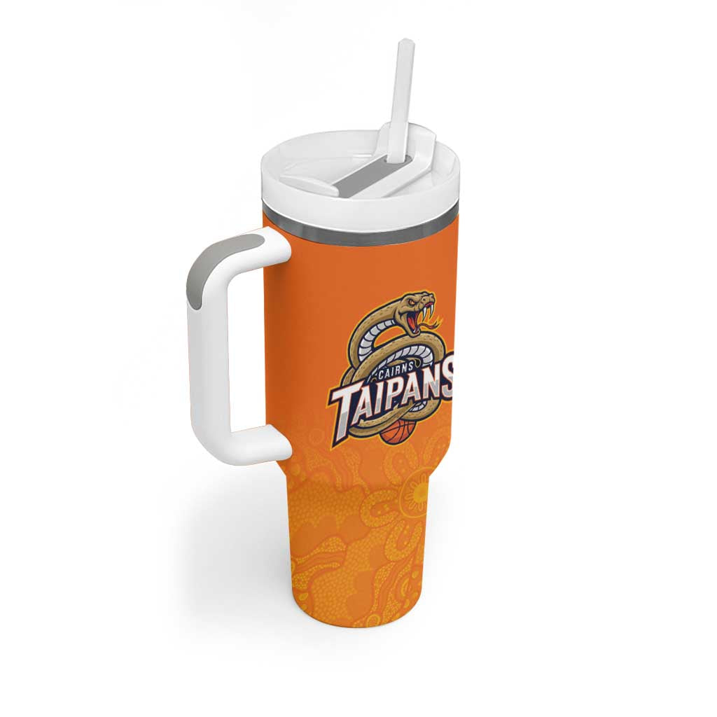 Basketball Custom Cairns Tumbler With Handle Simple Australian Dot Art - Aussie Hoodie