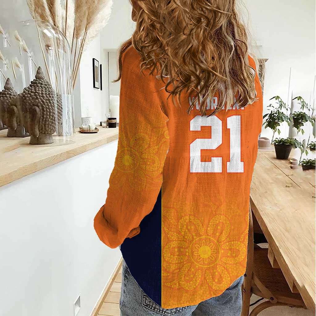 Basketball Custom Cairns Women Casual Shirt Simple Australian Dot Art - Aussie Hoodie
