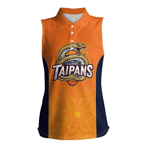 Basketball Custom Cairns Women Sleeveless Polo Shirt Simple Australian Dot Art - Aussie Hoodie