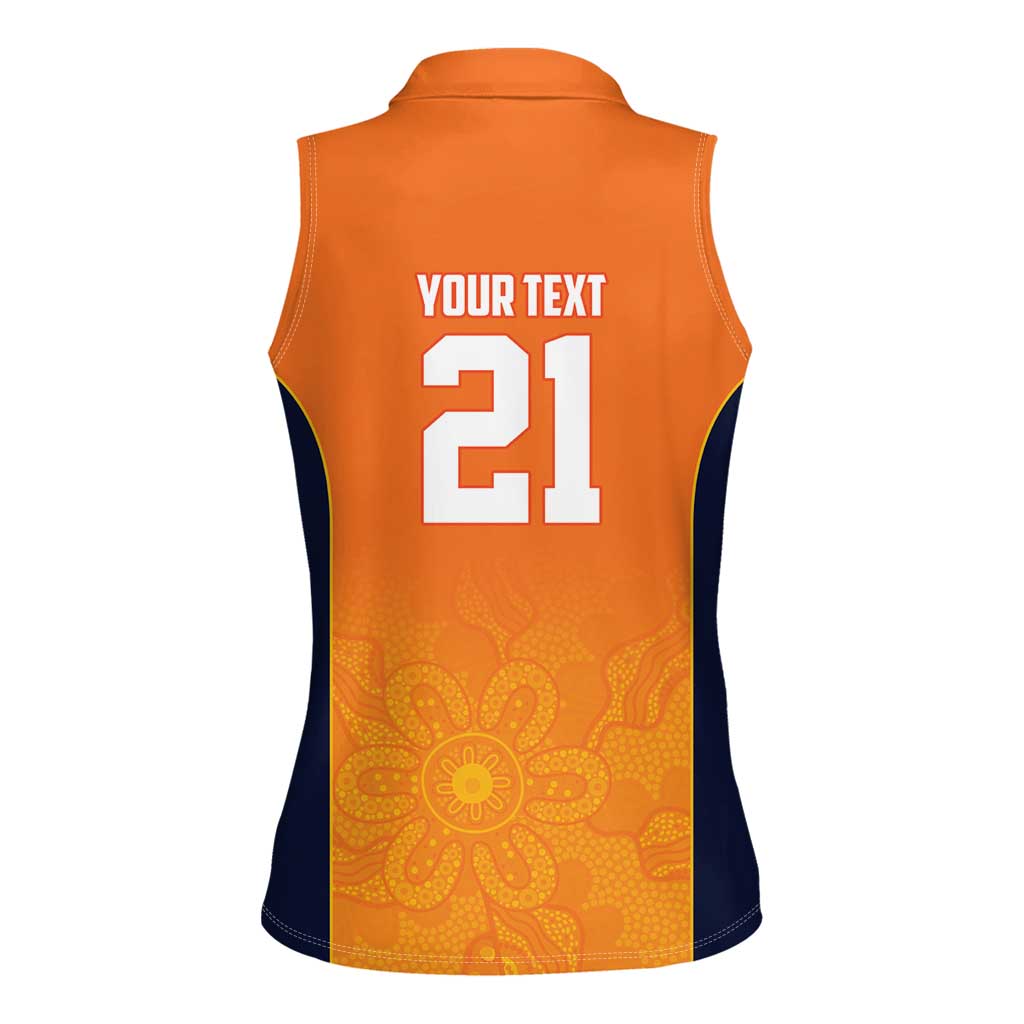 Basketball Custom Cairns Women Sleeveless Polo Shirt Simple Australian Dot Art - Aussie Hoodie